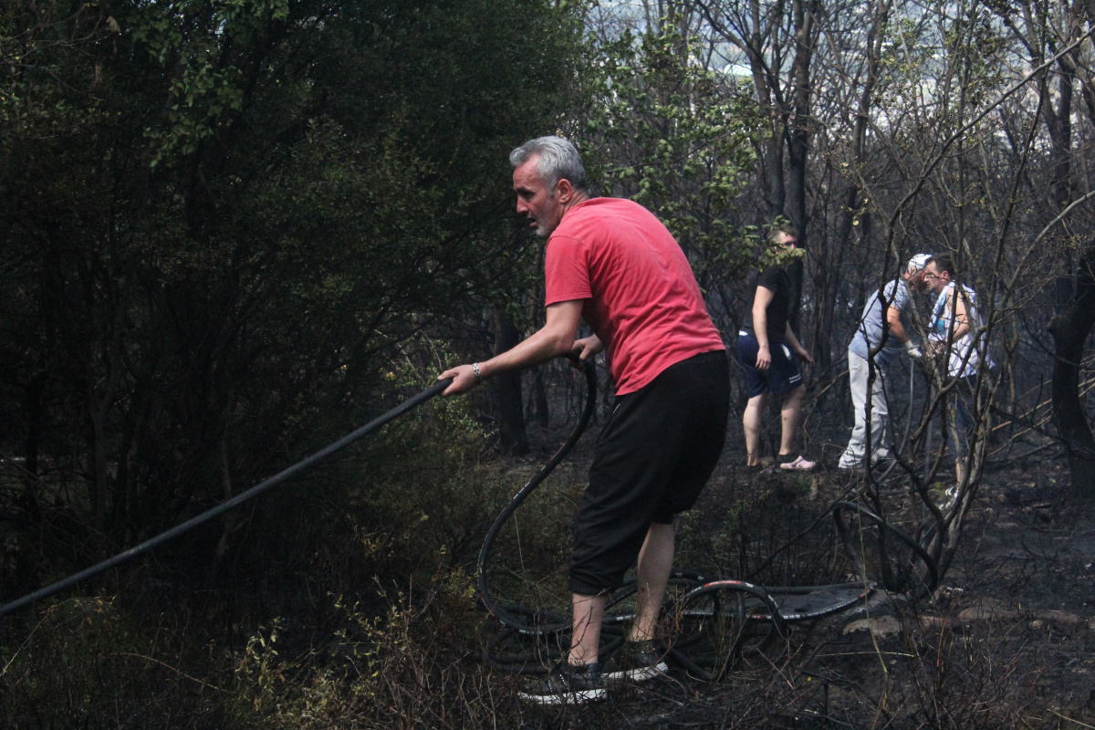 Uludağ'ın eteklerinde korkutan yangın